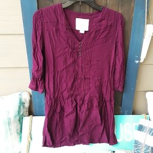 Anthropologie Maeve Purple tunic size XXSP